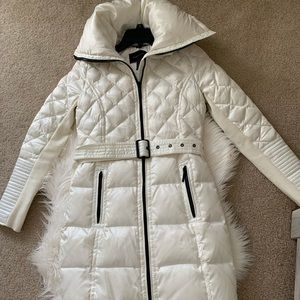 Bcbgmaxazria Lauren quilted white down coat